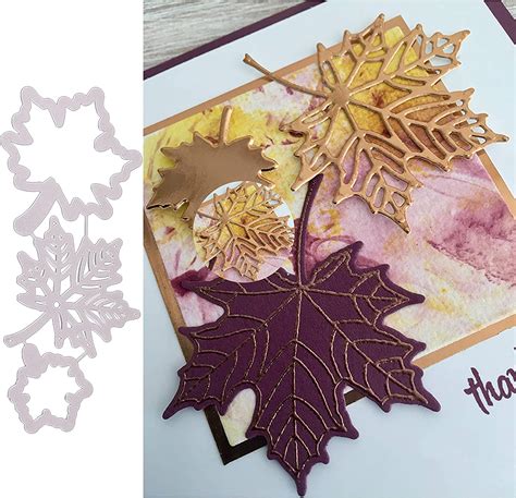 3pcs Maple Leaf Metal Cutting Dies Scrapbooking Card Embossing Stencil