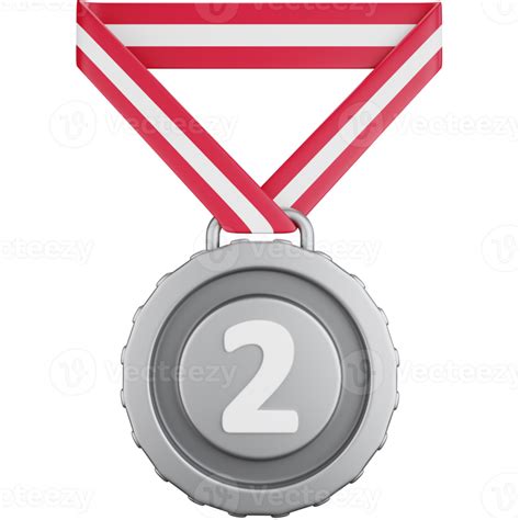 3d Icon Illustration Second Place Medal Of Honor 21972587 Png