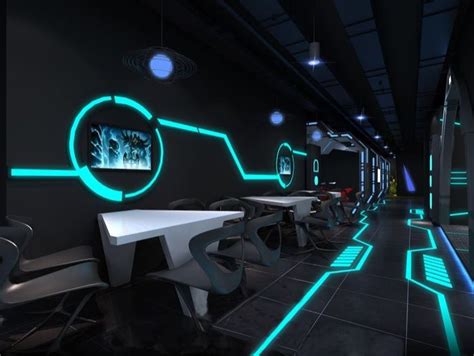 Компьютерный клуб Futuristic Interior Video Game Rooms Futuristic