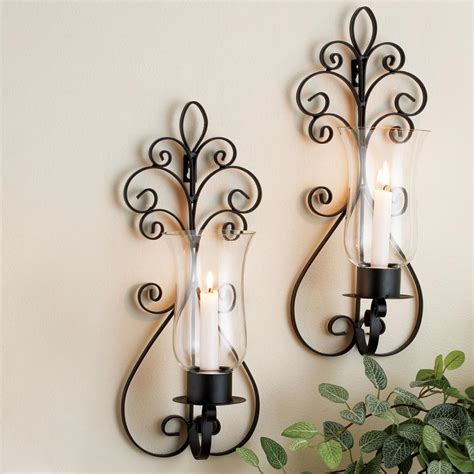 Home Essentials And Beyond Scroll Wall Sconces Set Of 2 7027 The Home