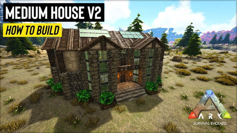 Building a bigger & nicer hut. Ark: Medium House V2 - How To Build - YouTube