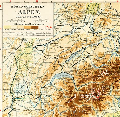 A Map Of The Alps World Map