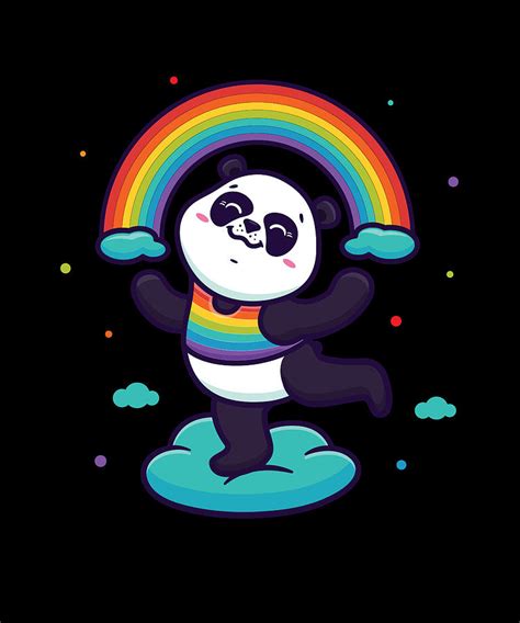 Panda Rainbow Panda Baby Pandas Digital Art By Steven Zimmer Fine Art