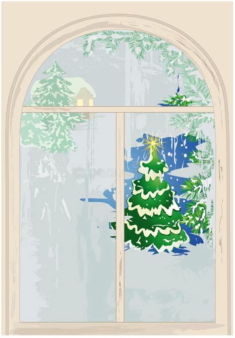 Christmas Tree Window Stock Illustrations 29771 Christmas Tree