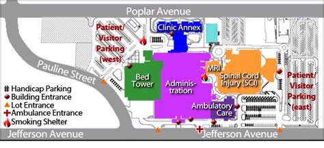 Campus Map Va Memphis Health Care Veterans Affairs