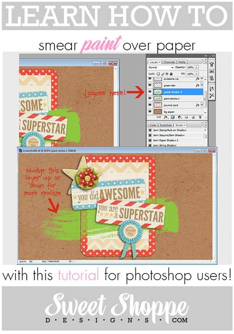 This Digital Scrapbooking Tutorial Will Teach You How To Smear Paint