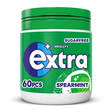 Extra Spearmint Sugarfree Chewing Gum Bottle Pieces Bb Foodservice