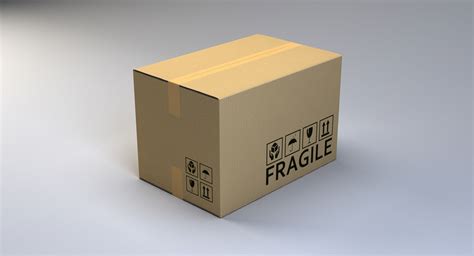 3d Model Large Cardboard Box