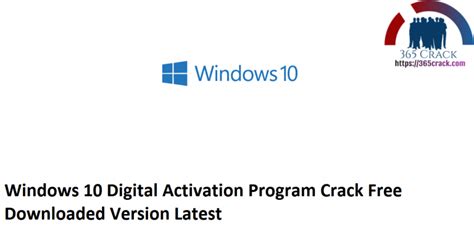 Windows 10 Digital Activation Program V146 Crack 2023 365crack