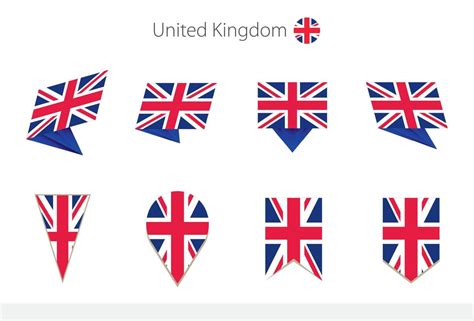 United Kingdom National Flag Collection Eight Versions Of United