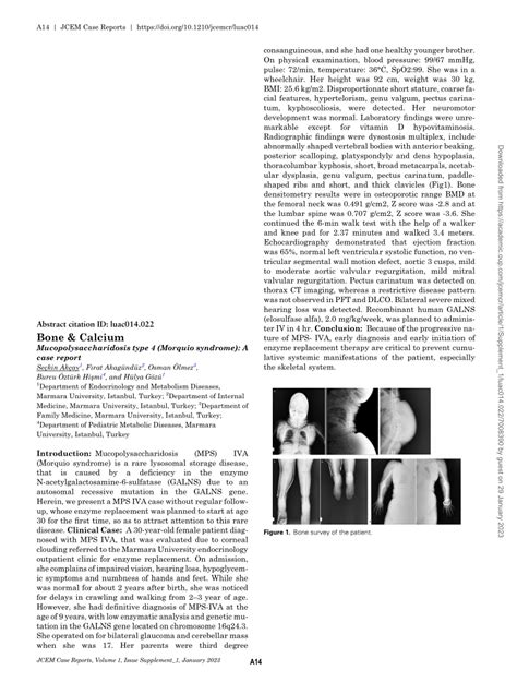 pdf mucopolysaccharidosis type 4 morquio syndrome a case report