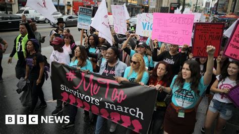 Hollywood Holds Metoo March Against Sexual Harassment Bbc News