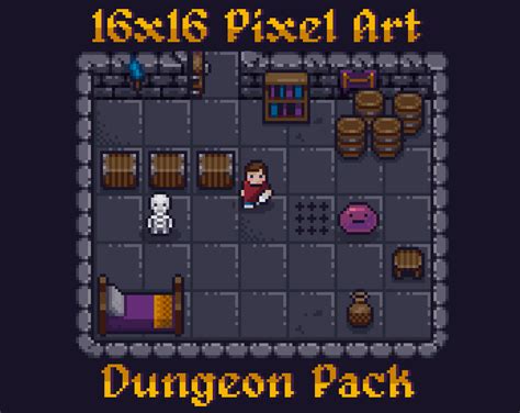 16x16 Pixel Art Dungeon Pack By Pixel Pajama Studios