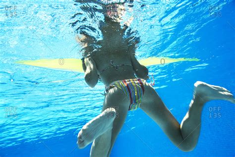 Underwater View Of Woman In Bikini Stock Photo OFFSET