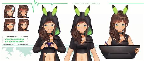 Vtuber Ready To Rig Psd File Anime Drawing Paint Psd Anime Etsy My