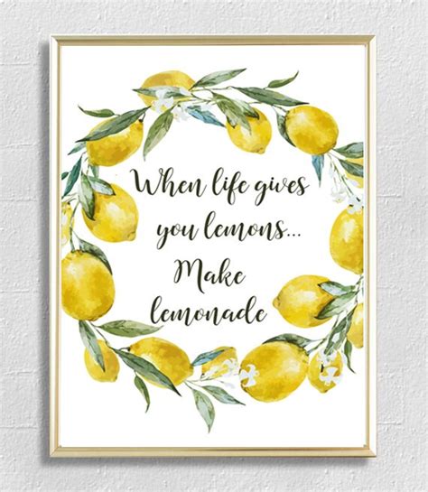 10 interior design quotes that will inspire your next reno. When life gives you lemons Kitchen Wall Art Kitchen Decor ...