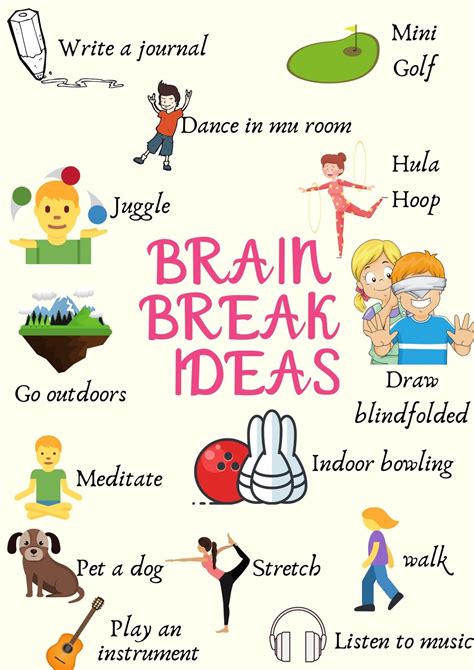 32 Fun And Easy Brain Break Activities For Kids Kids N Clicks