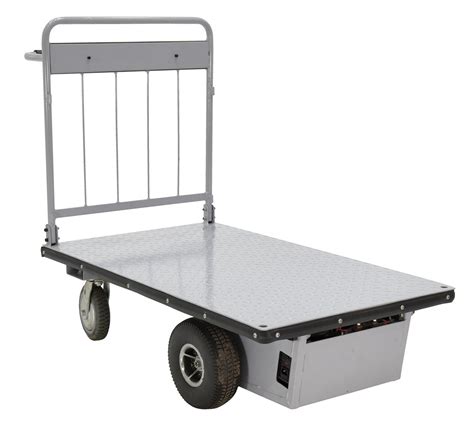 Steel Electric Material Handling Cart No Sides 28 In X 48 In 1000 Lb