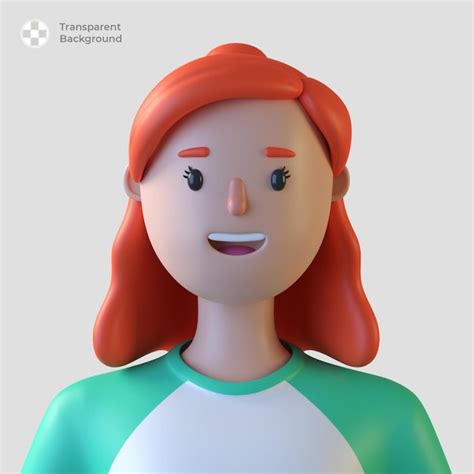 Premium Psd 3d Female Cartoon Character Avatar Isolated In 3d Rendering