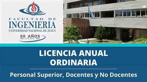 Licencia Ordinaria Anual Personal Superior Docentes Y No Docentes 2022
