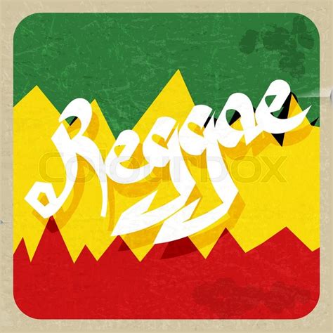 Vintage Poster Reggae Rastaman Color Stock Vector Colourbox