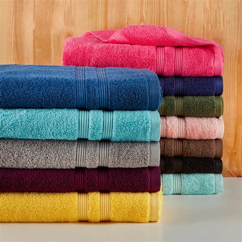 Mainstays Solid Performance Cotton Towel Set 6 Piece Set