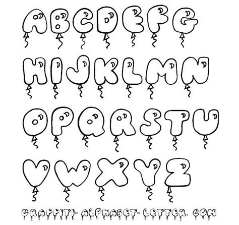 Letter Fonts Cute Bubble Letters Graffiti Fonts Cute Bubble Letters