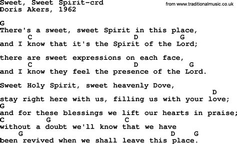 Top 500 Hymn Sweet Sweet Spirit Lyrics Chords And Pdf