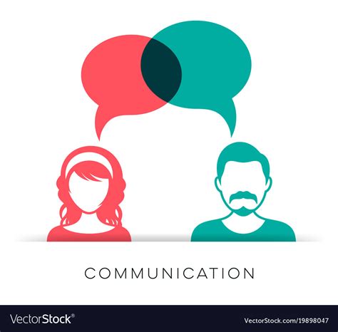 Man And Woman Communication Icon Royalty Free Vector Image