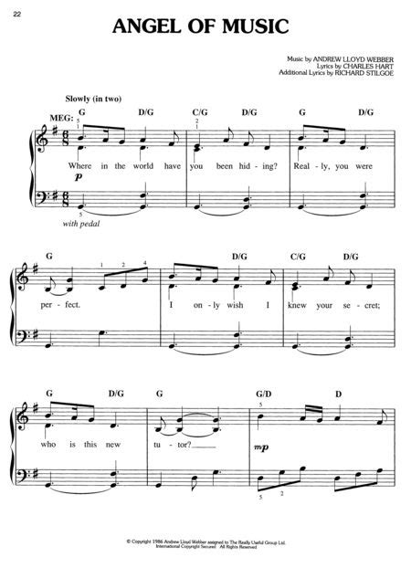 Chords notes tabs pdf lyrics pieces scores scale charts. The Phantom of the Opera - (Easy Piano) Sheet Music by ...