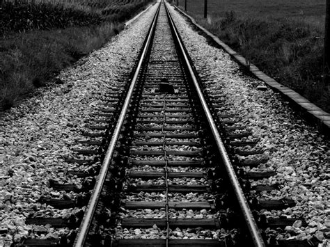 Free Images Black And White Track Railway Railroad Perspective Travel Transportation