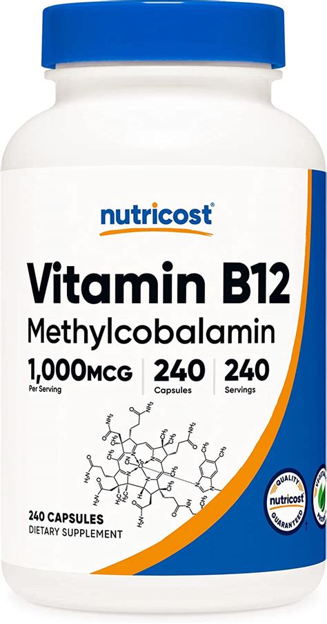 Nutricost Vitamin B12 Methylcobalamin 1000mcg 240 Capsules