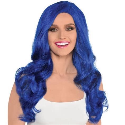 Blue Long Glam Wig Party City