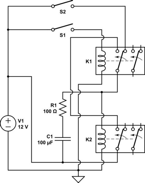 Digital Logic Relay Sequencing Inhibit State Change Of One Relay If