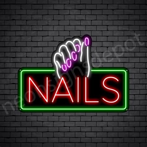Nails Neon Sign Neon Signs Depot
