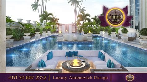 Gorgeous Swimming Pool Area By Luxury Antonovich Design Everything Is