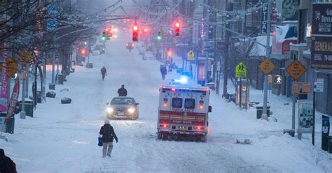 Snow Begins To Pummel Nyc As Subway And Train Changes Set