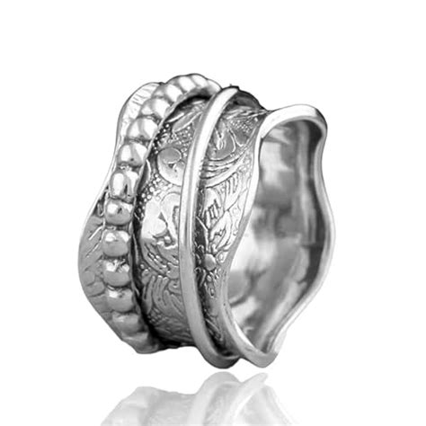 Amazon Boho Spinner Ring Mothers Day Gift Silver 925 Women Ring