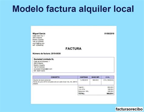 Modelo Factura Alquiler