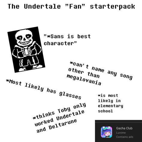 The Undertale Fan Starter Pack Rstarterpacks