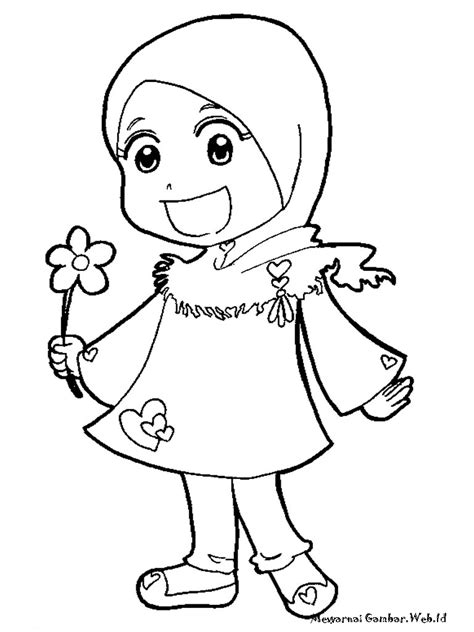 Hijab Princess Coloring Pages Sketch Coloring Page