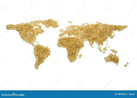 Mapa De Mundo Do Arroz Integral Imagem De Stock Imagem De Global