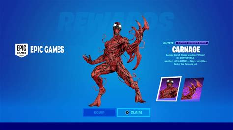 How To Get Carnage Skin Free Codes In Fortnite Unlock Carnage Venom