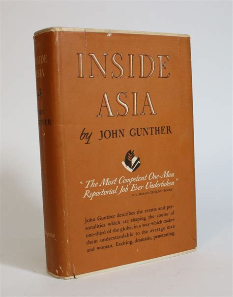 Inside Asia By Gunther John Near Fine Hardcover 1939 1st Edition