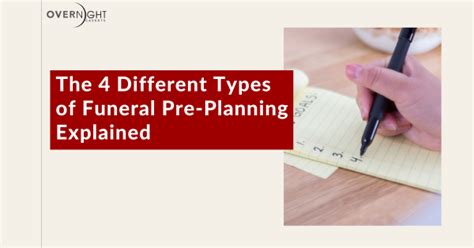 4 Different Types Of Funeral Pre Planning Explained Overnight Caskets