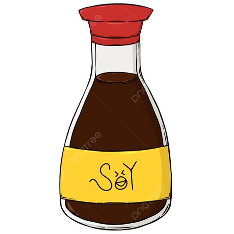 Soy Sauce Soy Sauce Bottles Soya Sauce Cartoon Png Transparent