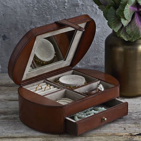 Personalised Leather Vintage Jewellery Box By Life Of Riley
