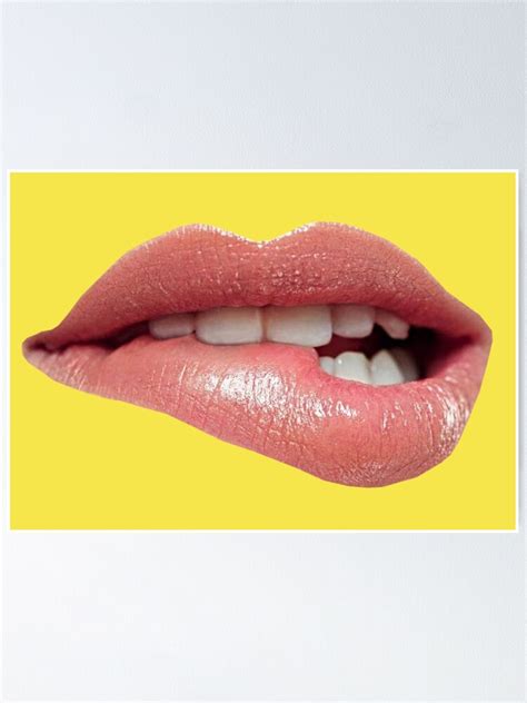 Female Body Language Lip Nibble Poster By Murray Mint Redbubble
