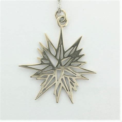 Moravian Star Necklace Set In Sterling Silver