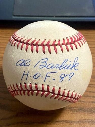 Al Barlick Signed Autographed Onl Baseball Hof 89 Umpire Ebay